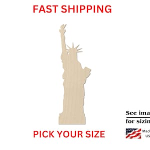 Crown Statue of Liberty - Laser Cut Out Unfinished Wood Craft Shape 4TH6 Crown Statue of Liberty - Laser Cut Out Unfinished Wood Craft Shape 4TH6