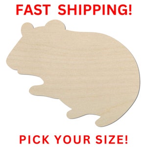 Gerbil - Laser Cut Out Unfinished Wood Craft Shape RDT1 Gerbil - Laser Cut Out Unfinished Wood Craft Shape RDT1