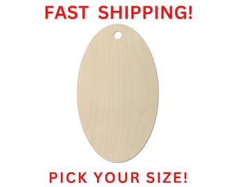 Unfinished Wooden Gift Tag Shape 03 | Wood Cutout Shape | Laser Cut Blanks | Unfinished | DIY Craft Blanks