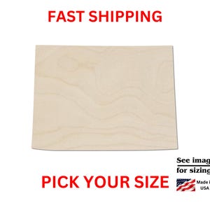 Unfinished Wooden Colorado State Shape | USA State Cutout | Crafting Supplies | Bulk States