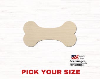 Unfinished Wooden Dog Bone | Dog Bone Cutout | Craft Supplies | Bulk Dog Bone Cut out