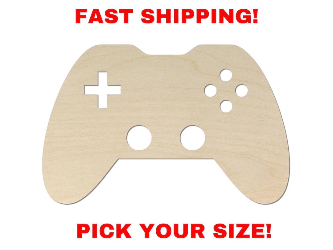 Unfinished Wooden Gaming Controller | Video Game Controller Blank ...