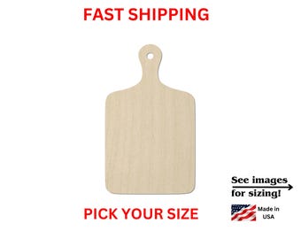 Unfinished Wooden Cutting Board Shape | Cutting Board Wood Shape | Wood Craft Supplies | Blank for Craft | Laser Cut | DIY Craft Cutout