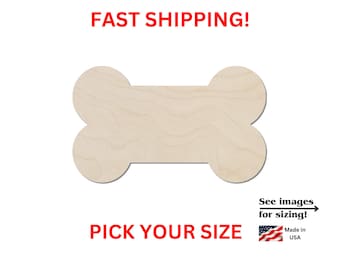 Unfinished Wooden Dog Bone | Dog Bone Cutout | Craft Supplies | Bulk Dog Bone Cut out