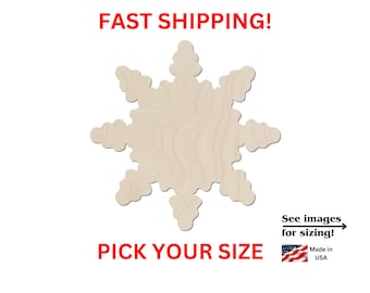 Unfinished Wooden Snowflake 06 | Winter Snowflake | Christmas Snowflake