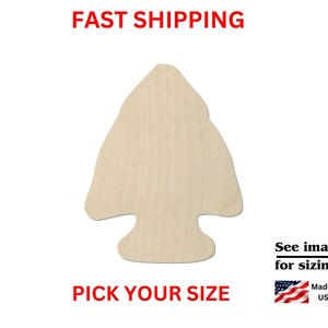 Unfinished Wooden Arrowhead Shape | Arrow Head Blank Cut Out | Craft Supplies | Crafting Blanks | Bulk Wholesale