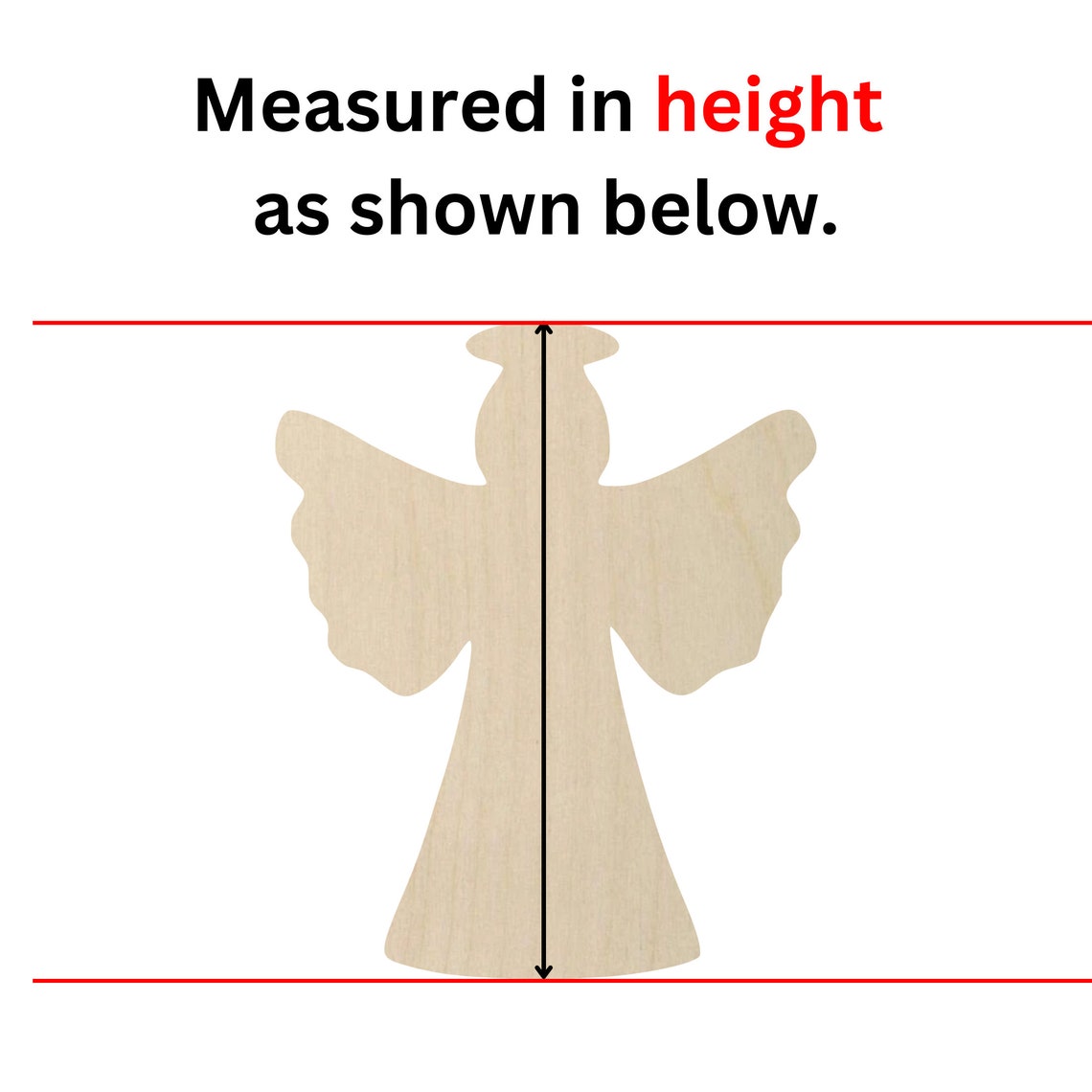 Unfinished Wooden Angel Shape | Wood Shape | Wood Craft Supplies ...