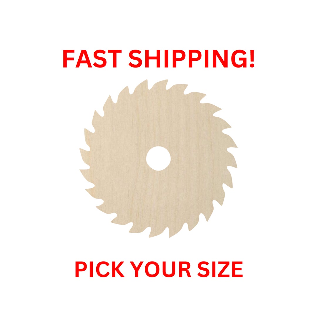 Unfinished Wooden Saw Blade Shape Saw Blade Blank Cutout Craft Supplies