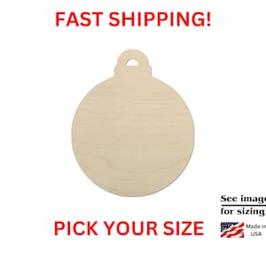Unfinished Wooden Christmas Ornament Shape 02 | Ornament Wood Cutout Shape | Laser Cut Blanks | Unfinished | DIY Craft Blanks