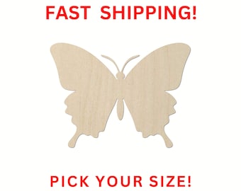 Unfinished Wooden Butterfly Shape 01 | Butterfly Insect Blank |Crafting Blanks | Laser Cut | DIY Craft Supply