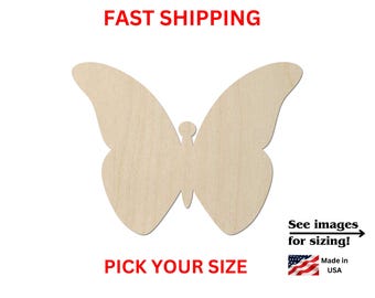 Unfinished Wooden Butterfly Shape 04 | Butterfly Insect Cutout | Bulk Wholesale | Wood Blank Cutout | Laser Cut