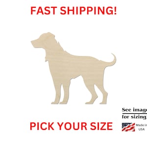 Unfinished Wooden Labrador Dog Shape | Lab Cutout | Craft Supplies | Bulk Dog Cut out | Laser Cut