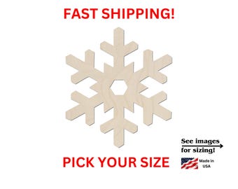 Unfinished Wooden Snowflake 09 | Winter Snowflake | Christmas Snowflake | Ornament