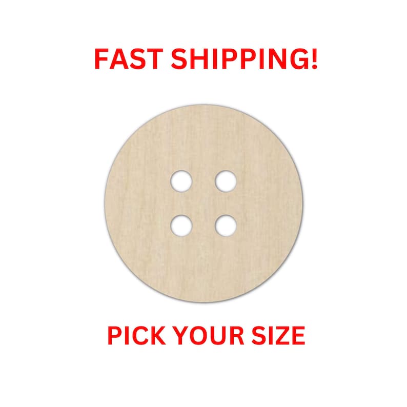 Button Cutouts Unfinished Wooden Button Shape | Button Wood Cutouts | Wood Craft ...