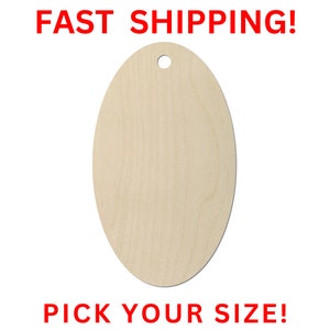 Unfinished Wooden Gift Tag Shape 03 | Wood Cutout Shape | Laser Cut Blanks | Unfinished | DIY Craft Blanks
