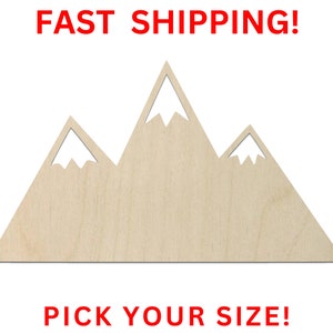 Unfinished Wooden Mountain Peaks Shape | Unfinished Wood Cutout Shapes Mountain Range Decoration Outdoor Hike