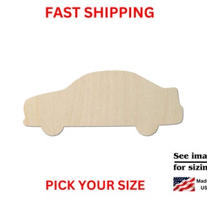 Unfinished Wooden Car Shape | Vehicle Cutout | Crafting Supplies | Bulk Car | Laser Cut | Transportation Car