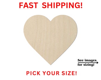 Small Wooden Hearts 5 inch, Pack of 4 Wood Heart, Valentine's Craft, Mother's Day Craft, Small Wooden Craft Hearts, by Woodpeckers