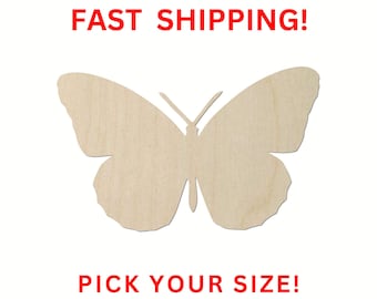 Unfinished Wooden Butterfly Shape 02 | Butterfly Insect Blanks | Crafting Blanks | Laser Cut | DIY Craft Supply