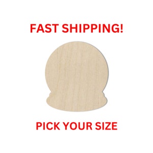 Snow Globe - Laser Cut Out Unfinished Wood Craft Shape XMS70 Snow Globe - Laser Cut Out Unfinished Wood Craft Shape XMS70