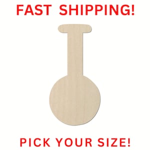 Unfinished Wooden Beaker Shape 04 | Science Beaker Blank Cutout | Craft Supplies | Bulk Wholesale