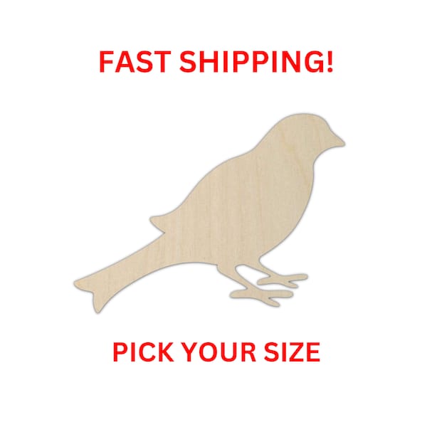 Unfinished Wooden Bird Shape 01 | Bird DIY Cutout | Craft Supplies | Bulk Bird | Laser Cut | Crafting Birds Bulk | DIY Crafting Supply