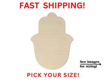 Unfinished Wooden Hand Shape | Unfinished Wood | Hamsa | DIY Crafting Supplies | Bulk Wholesale