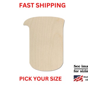 Unfinished Wooden Beaker Shape 06 | Science Beaker Blank Cutout | Craft Supplies | Bulk Wholesale