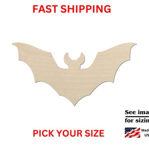 Bat - Laser Cut Out Unfinished Wood Craft Shape BAT15 Bat - Laser Cut Out Unfinished Wood Craft Shape BAT15