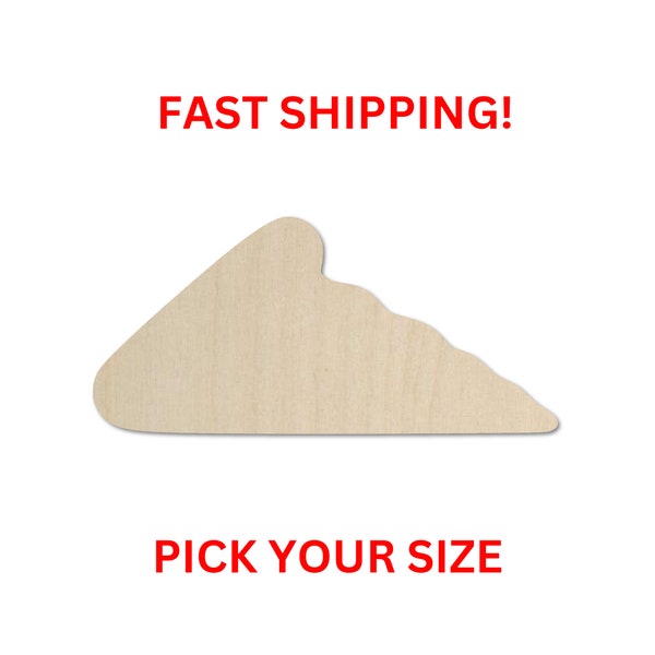 Unfinished Wooden Pizza Slice Shape | Pizza Wood Cutout Shape | Laser Cut Blanks | Slice of Pizza | DIY Craft Blanks | Bulk Wholesale
