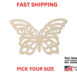 Unfinished Wooden Butterfly Shape 03 | Butterfly Insect Blanks | Crafting Blanks | Laser Cut | DIY Craft Supply