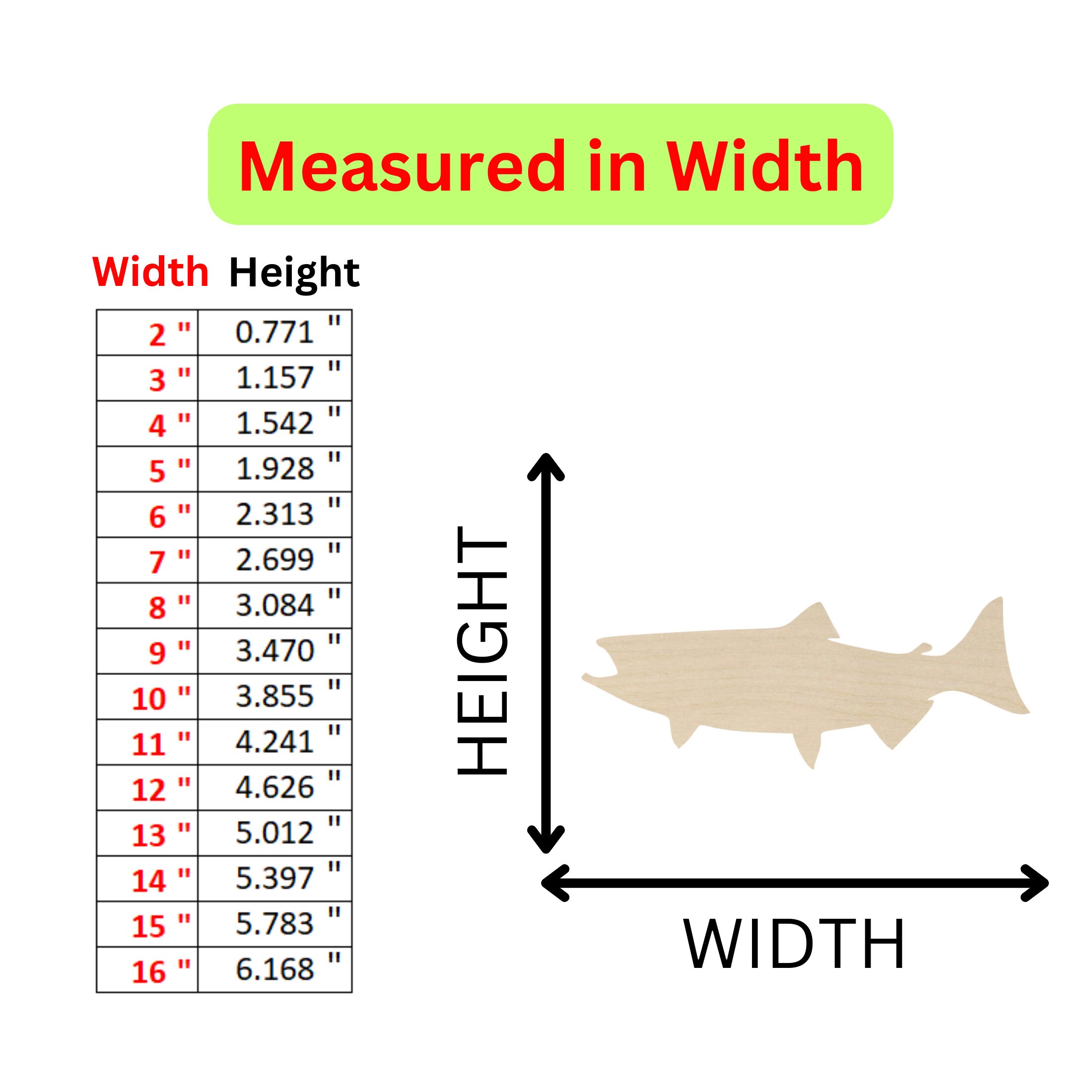 Unfinished Wooden Salmon Fish Shape | Salmon Fish Cutout | Crafting ...