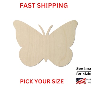 Unfinished Wooden Butterfly Shape | Butterfly Insect Blanks | Crafting Blanks | Laser Cut | DIY Craft Supply