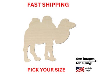 Unfinished Wooden Camel Shape | Camel Wooden Cutout Shape | Laser Cut Blanks | Unfinished Crafting Supplies | DIY Craft Blanks