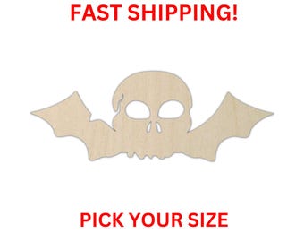 Unfinished Wooden Bat Shape 05 | Halloween Bat Cutout | Craft Supplies | Bulk Bats | Laser Cut | Crafting Bats Bulk