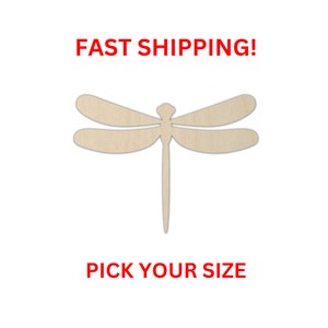 Unfinished Wooden Dragonfly Shape | Bird Cutout | Dragonfly Cutout | Wooden Blank Cutout |Laser Cut | Dragonfly Insect