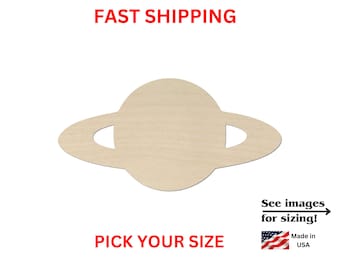 Unfinished Wooden Planet Shape | Space Blank Cutout | Craft Supplies | Bulk Planets Space | DIY Crafting Supplies