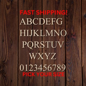 Unfinished Wooden Letter Shape | Letter and Numbers Blank Cutout | Home Decor | House Numbers | Bulk Uppercase Letters Numbers