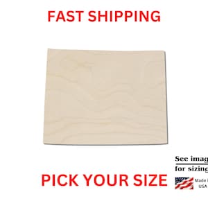 Unfinished Wooden Wyoming State Shape | USA State Cutout | Crafting Supplies | Bulk States
