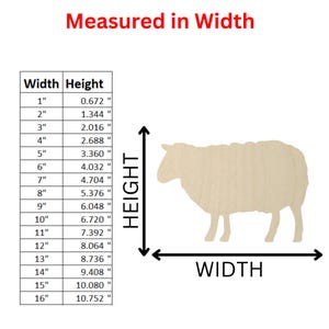 Forme de mouton en bois brut | Découpe de mouton en bois | Ébauches découpées au laser | Animaux de la ferme | Supports pour loisirs créatifs image 2