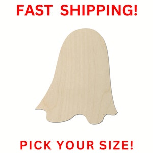 Unfinished Wooden Ghost Shape 06 | Halloween Cutout | DIY Craft | Crafting Supplies | Halloween Goblin Ghost Scary