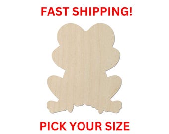 Unfinished Wooden Frog Shape | DIY Crafting Supplies | Frog Cutouts | Blank Frog for DIY Projects | Bulk Frog
