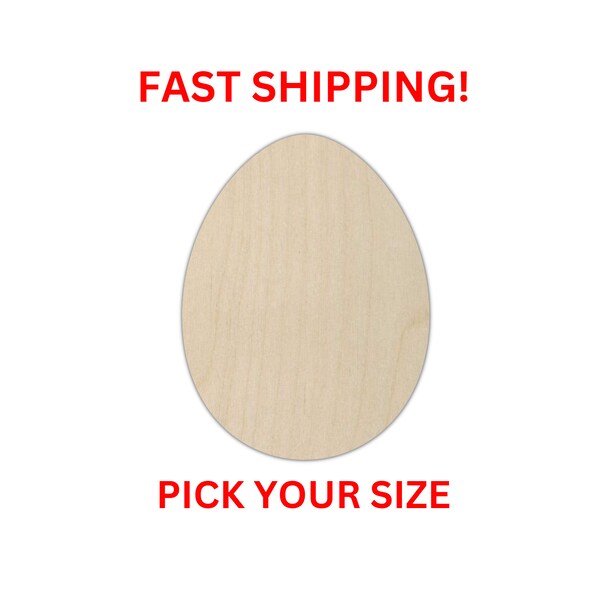 Unfinished Wooden Egg Shape | Chicken Egg Cutout | Craft Supplies | Easter Egg | Free Range Chicken Egg | Crafting Supplies