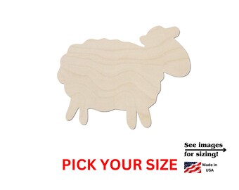 30 Pack 4 Inch Wood Lamb Sheep Cutouts – Unfinished Wooden Ornaments For DIY Crafts, Farm Theme Decor - View #11