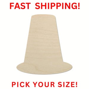 Unfinished Wooden Pilgrim Hat Shape | Wood Cutout Shape | Laser Cut Blanks | Unfinished Thanksgiving | DIY Craft Blanks