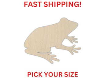 Unfinished Wooden Frog Shape | DIY Crafting Supplies | Frog Cutouts | Blank Frog for DIY Projects | Bulk Frog
