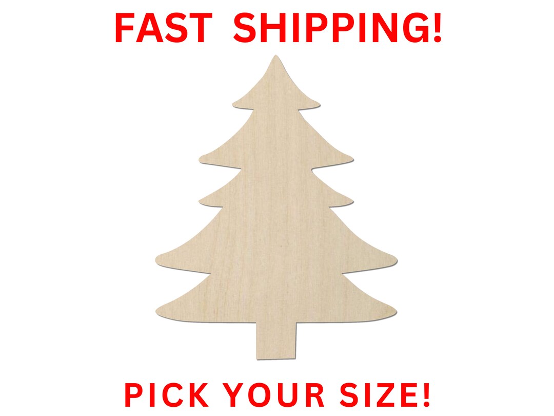 Unfinished Wooden Christmas Tree Shape 07 Unfinished Wooden Christmas