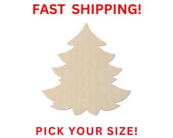 Unfinished Wooden Christmas Tree Shape 12 | Wood Blank Cutout | DIY Craft Supplies