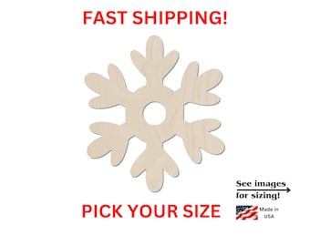 Unfinished Wooden Snowflake 07 | Winter Snowflake | Christmas Snowflake | Ornament