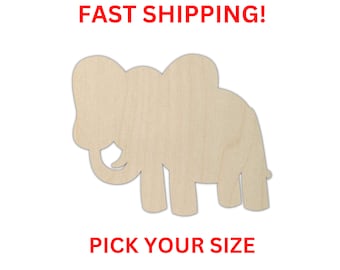 Unfinished Wooden Elephant Shape 01 | Elephant Wood Cutout Shape | Laser Cut Blanks | Unfinished | DIY Craft Blanks | Nursery Decor